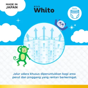 Nepia Whito Diapers Pants M58 - Popok Celana Bayi 4