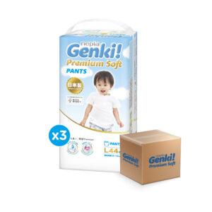 (Dus Pack) Nepia Genki Jumbo Premium Soft Pants Pack L44