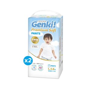 (Twin Pack) NEPIA GENKI Pants Popok Celana Bayi Premium Soft L44