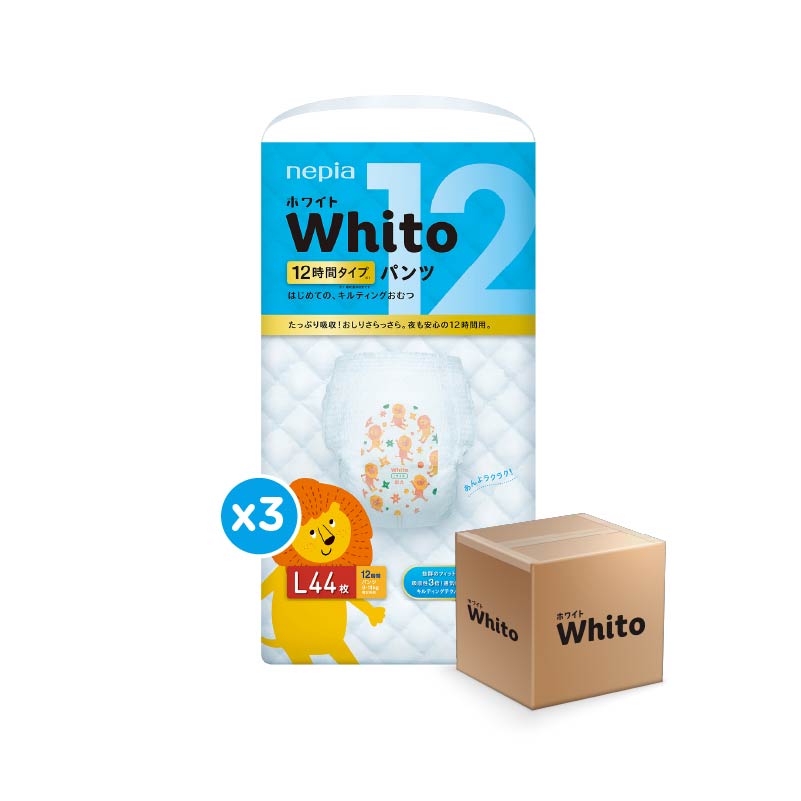 (3 Pack-Dus) Nepia Whito Diapers Pants L44