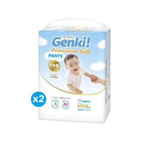 NEPIA GENKI Pants Popok Celana Bayi Premium Soft M58 - Twin Pack