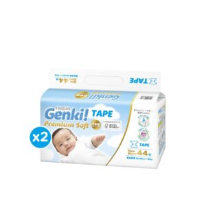 Nepia Genki Tape Popok Bayi Premium Soft NB44 - Twin Pack
