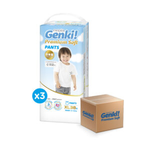 (Dus Pack) Nepia Genki Jumbo Premium Soft Pants XL38