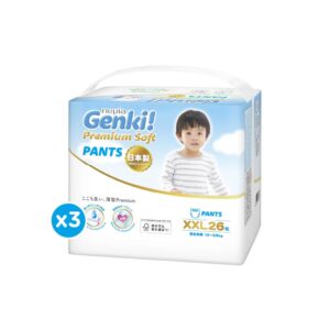 (3 Pack) Nepia Genki Jumbo Premium Soft Pants XXL26