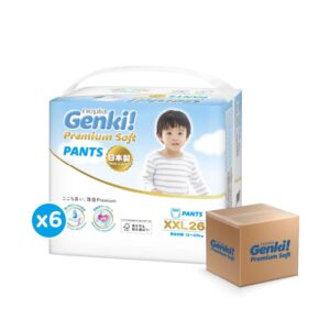 (Dus Pack) Nepia Genki Jumbo Premium Soft Pants XXL26