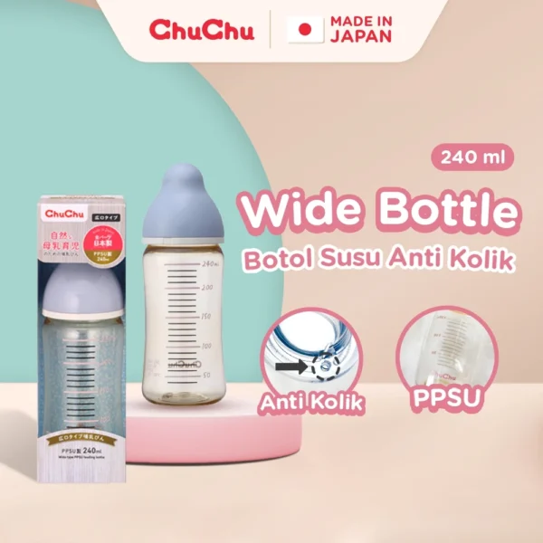 ChuChu Baby PPSU Bottle Wide Type PPSU - 240ml (Versi Lama)